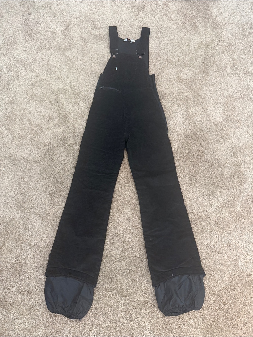 Levi's Black Corduroy Bib Snow Overalls Jumpsuit
